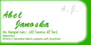 abel janoska business card